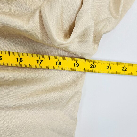 NWOT SEE BY CHLOÉ Tie-Neck Twill Blouse Khaki Size 36/4 Long Sleeves Ruffles - Picture 11 of 13